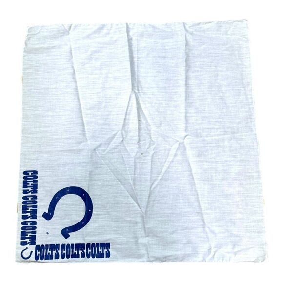 Vintage Indianapolis Colts Bandana 21" Square Blue Logo White Football NFL READ - Picture 1 of 6